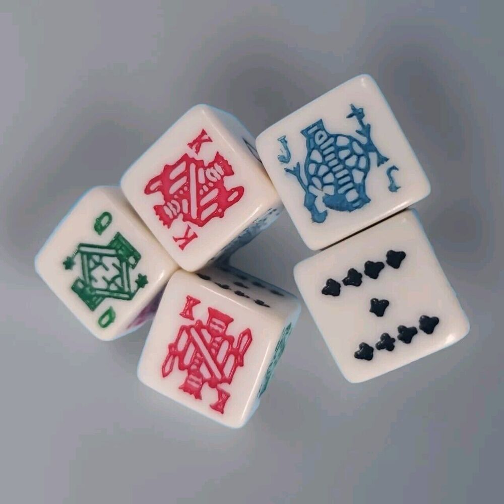Vintage Poker Dice 6 Sided